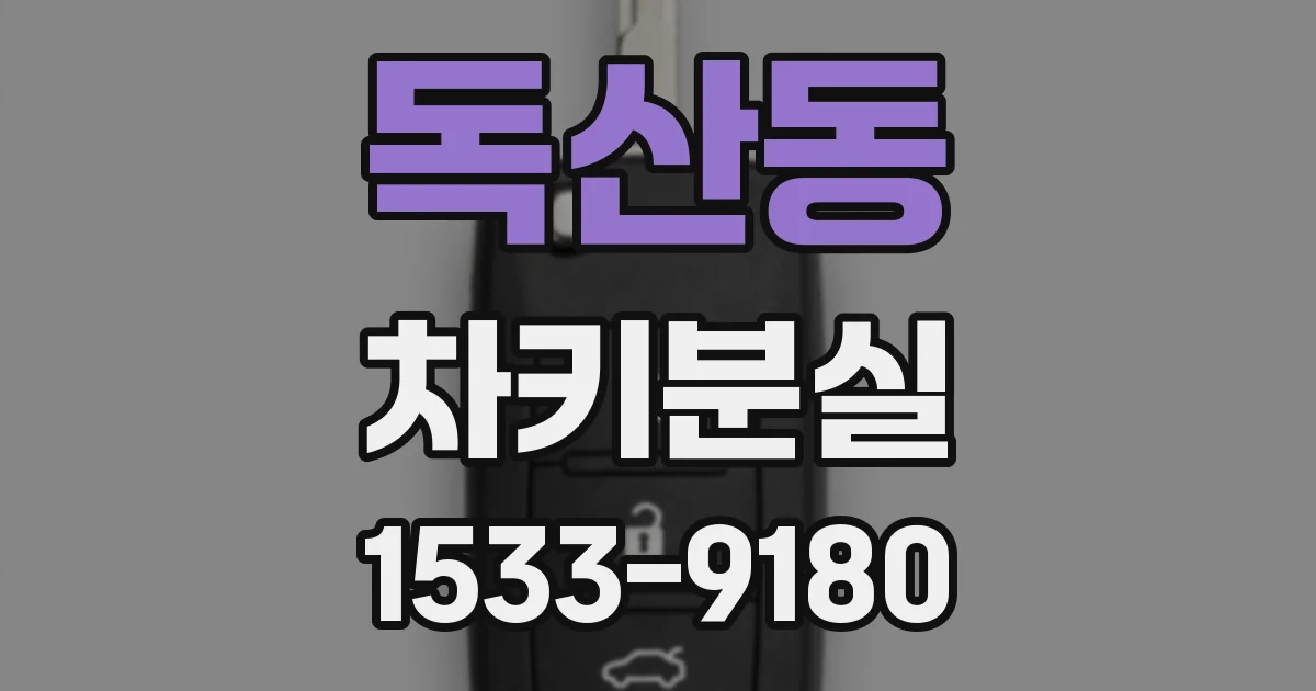 독산동 차키분실