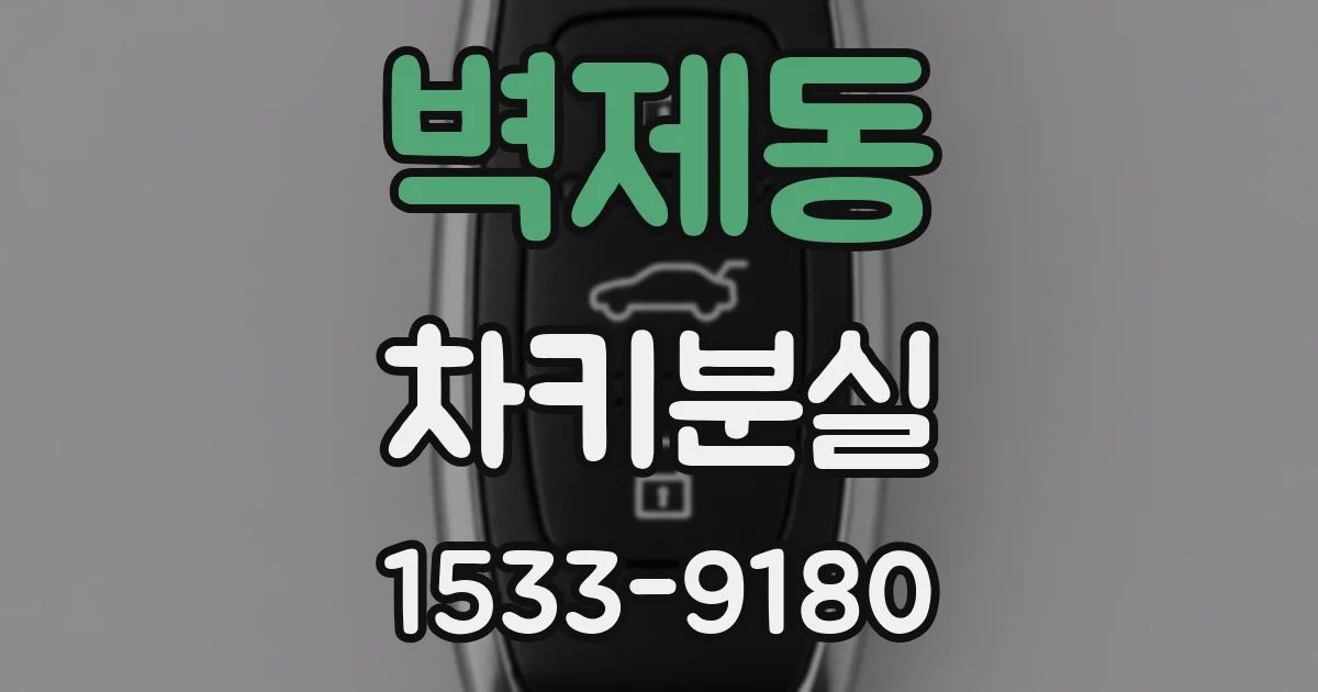 벽제동 차키분실