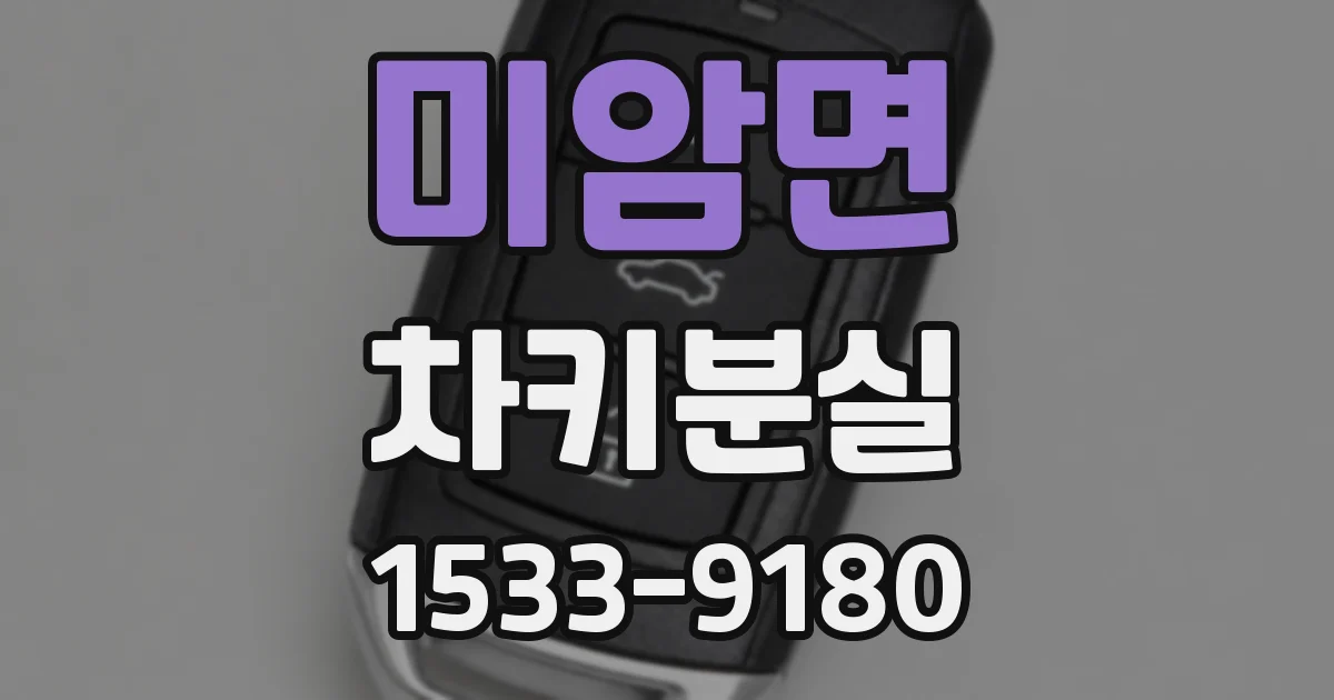 미암면 차키분실