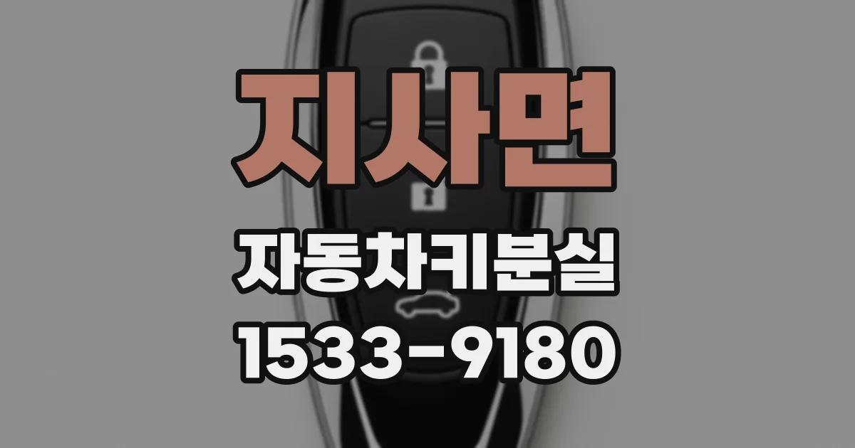 지사면 자동차키분실