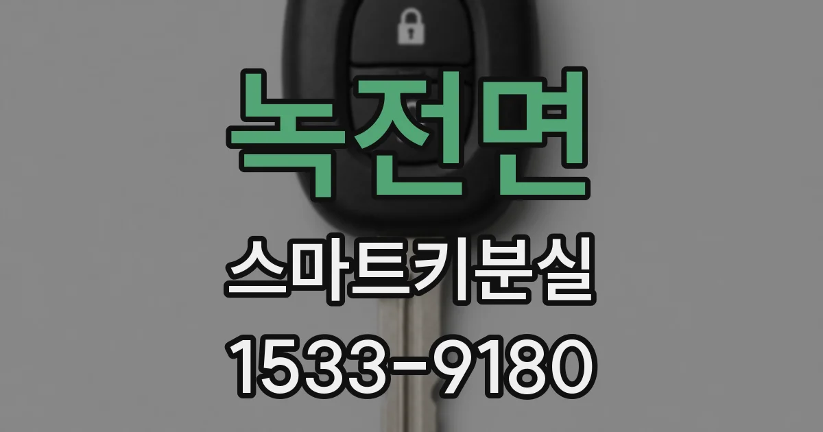 녹전면 스마트키분실
