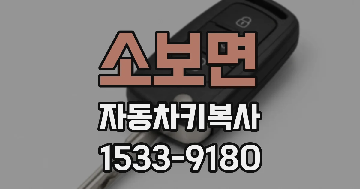 소보면 자동차키복사