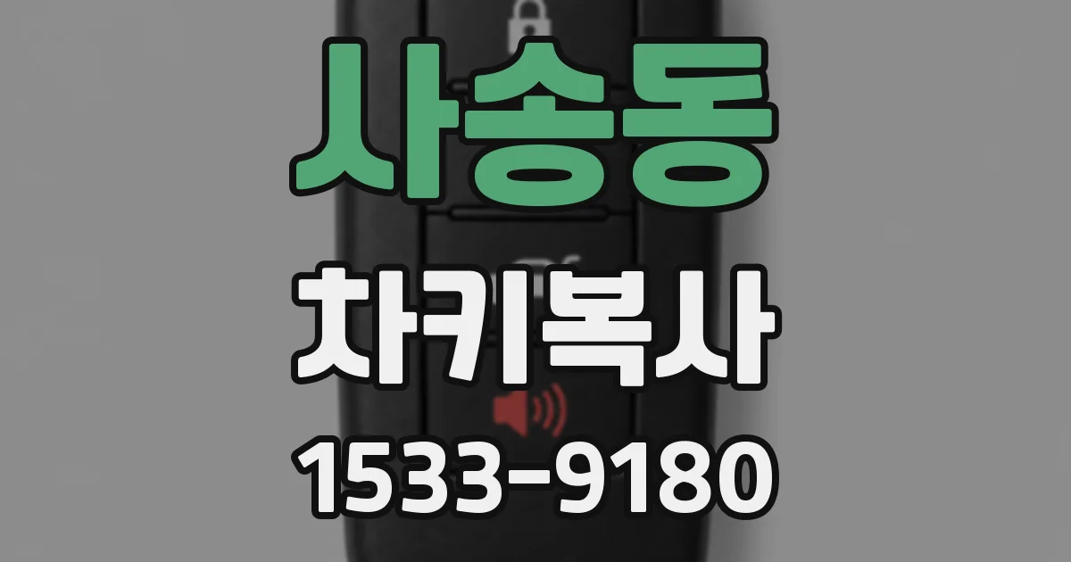 사송동 차키복사