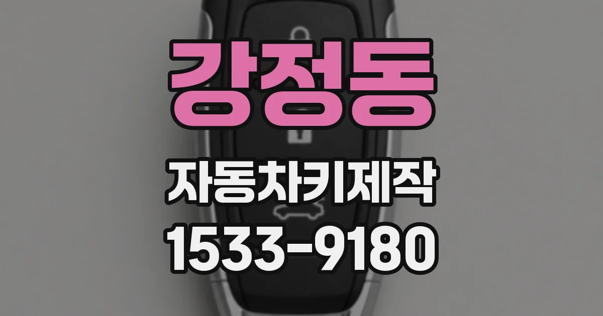 강정동 자동차키제작