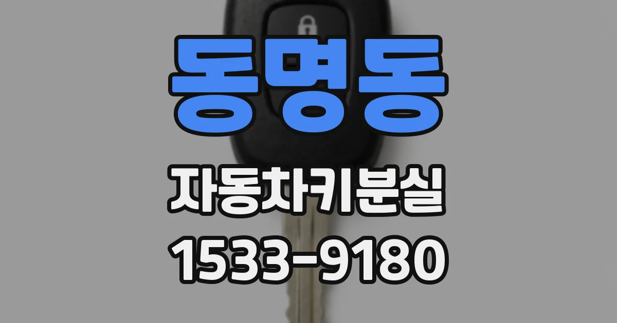 동명동 자동차키분실