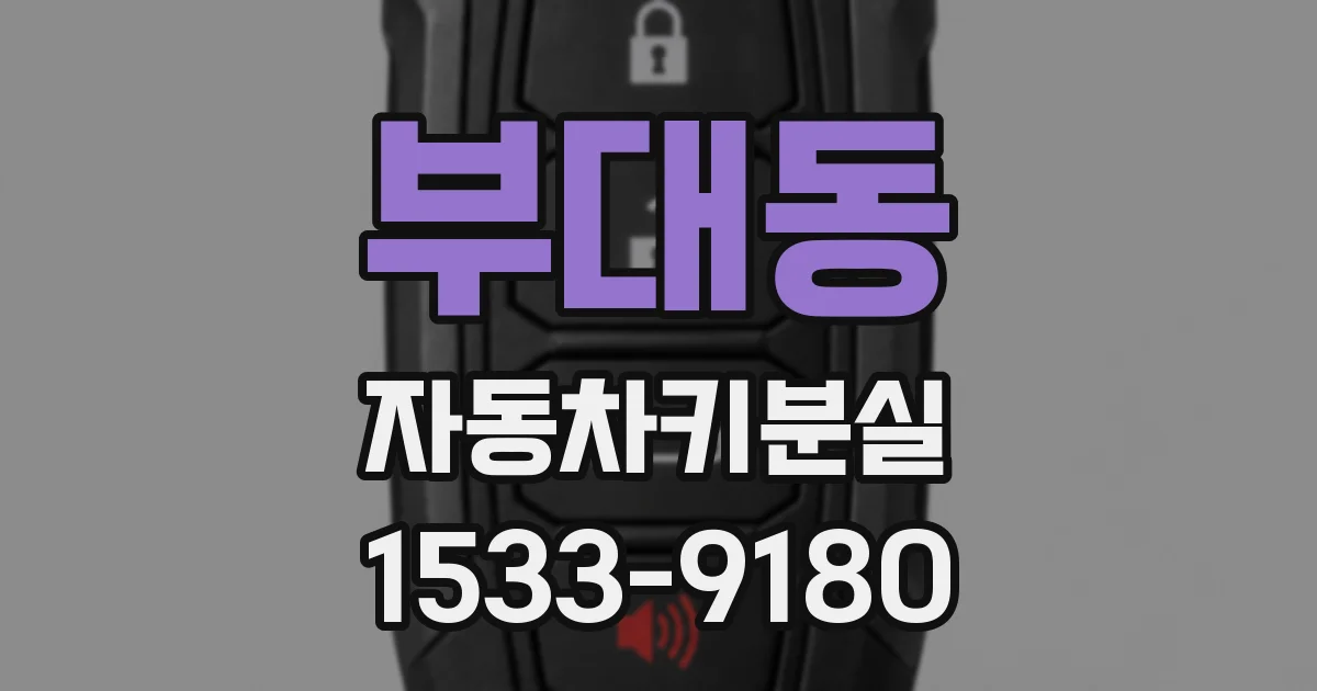 부대동 자동차키분실