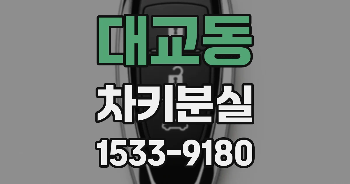 대교동 차키분실