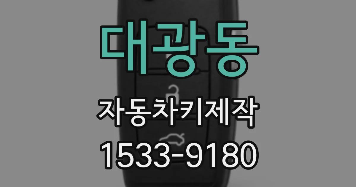 대광동 자동차키제작