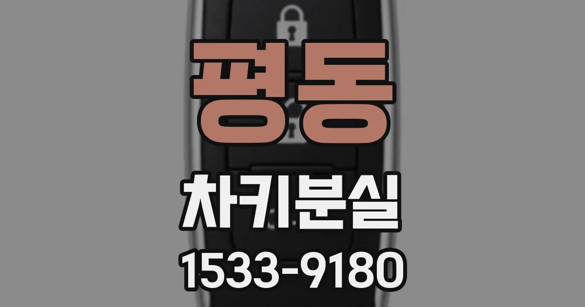 평동 차키분실