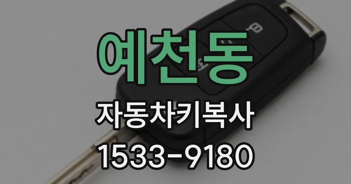 예천동 자동차키복사
