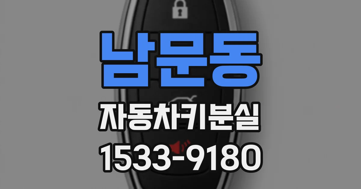 남문동 자동차키분실