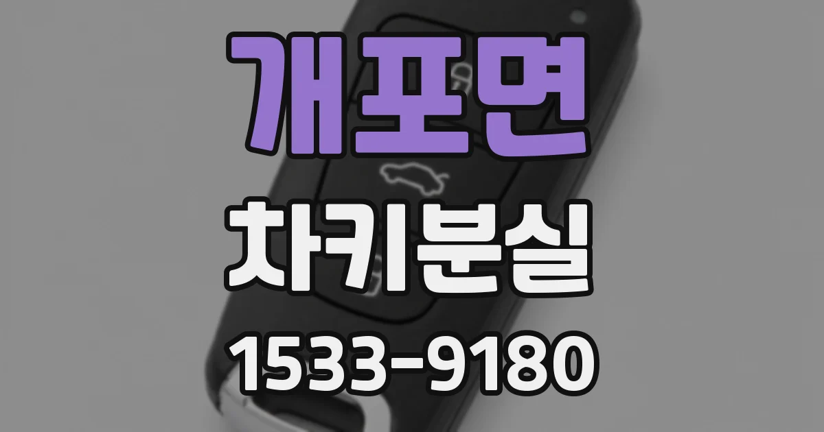 개포면 차키분실