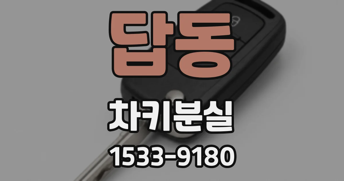답동 차키분실