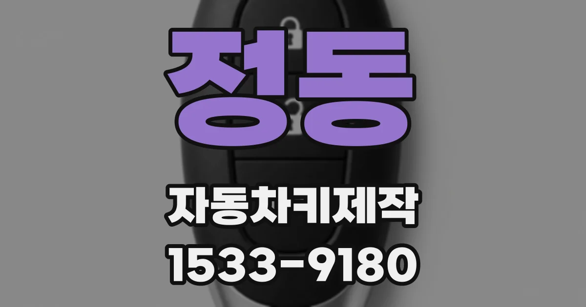 정동 자동차키제작