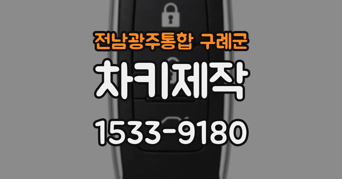 전남광주통합 구례군 차키제작