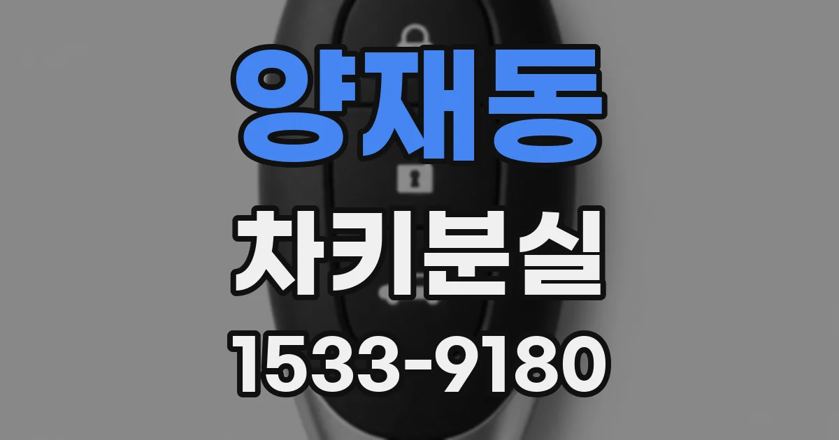 양재동 차키분실