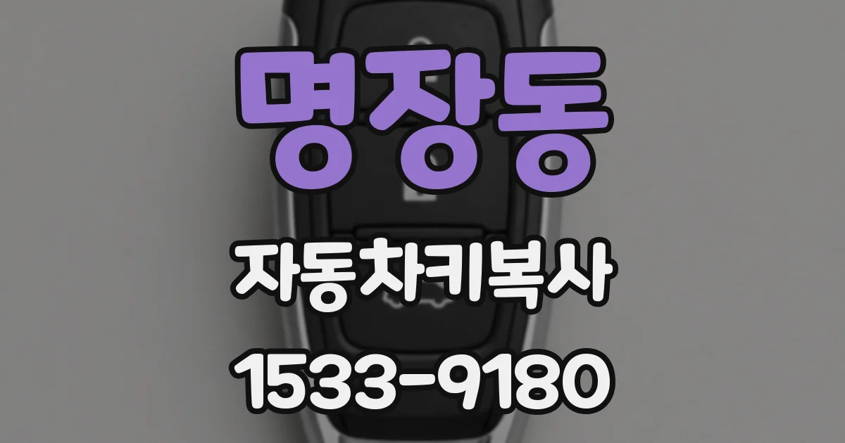 명장동 자동차키복사