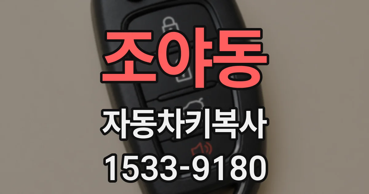 조야동 자동차키복사