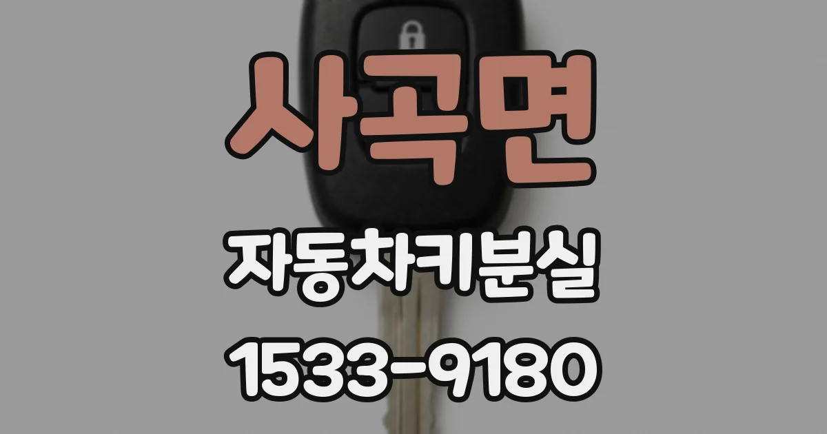사곡면 자동차키분실