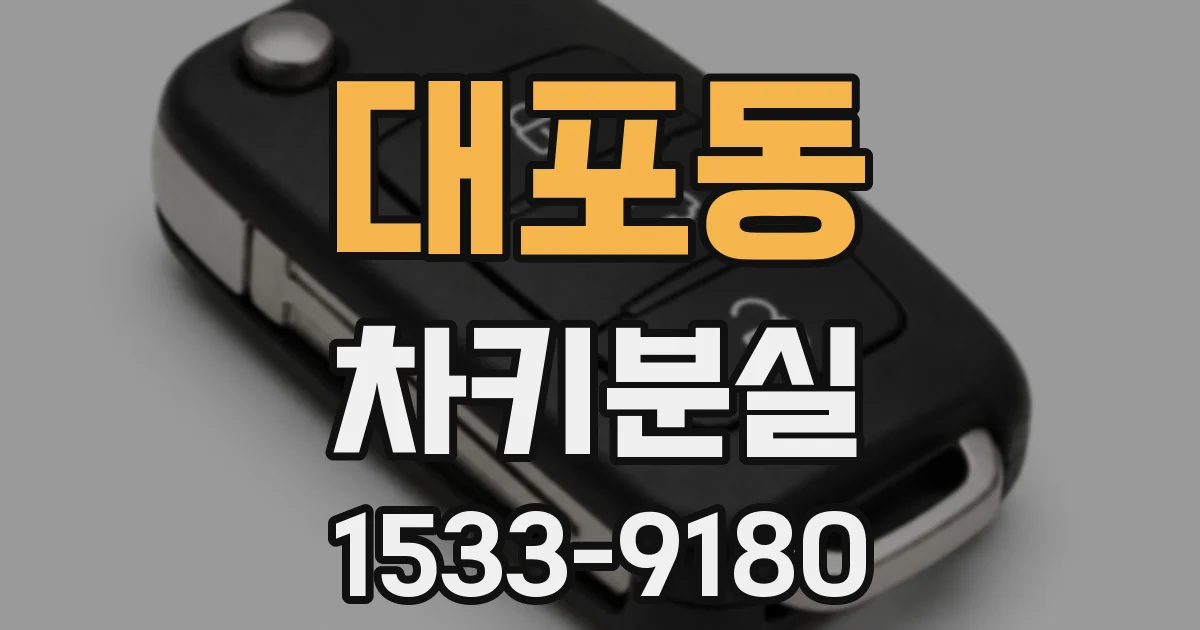 대포동 차키분실