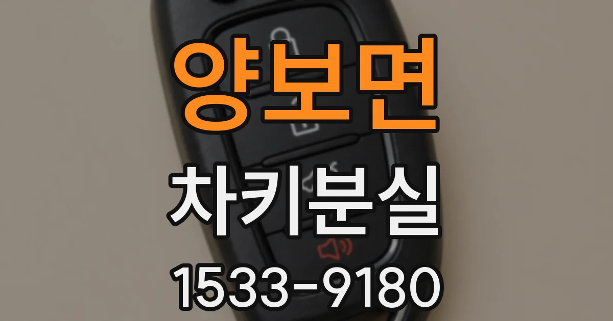 양보면 차키분실