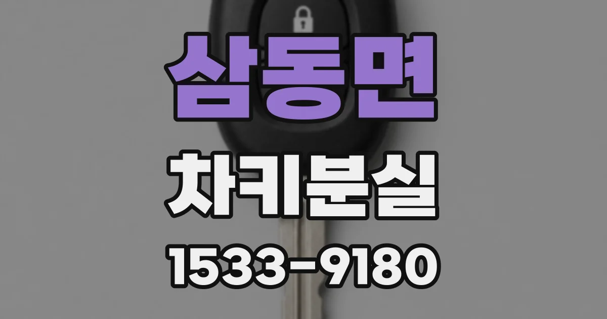 삼동면 차키분실