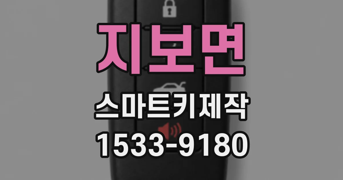 지보면 스마트키제작