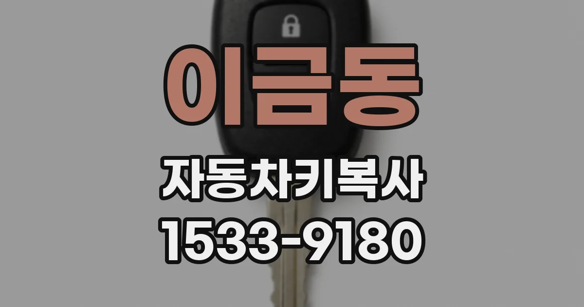 이금동 자동차키복사