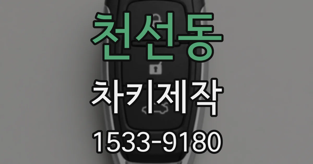 천선동 차키제작