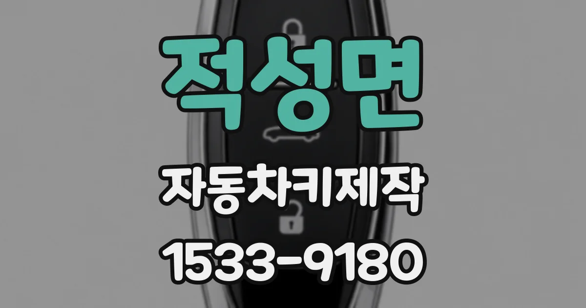 적성면 자동차키제작
