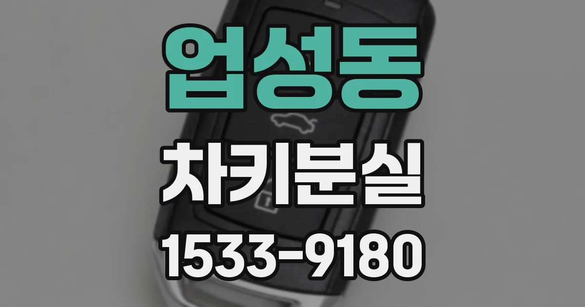 업성동 차키분실