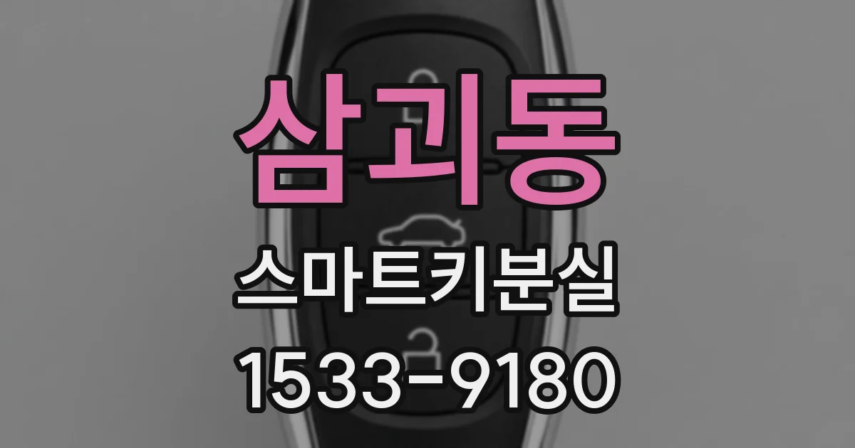 삼괴동 스마트키분실