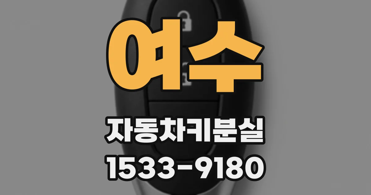 여수 자동차키분실