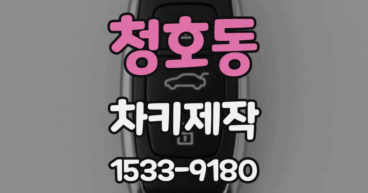 청호동 차키제작