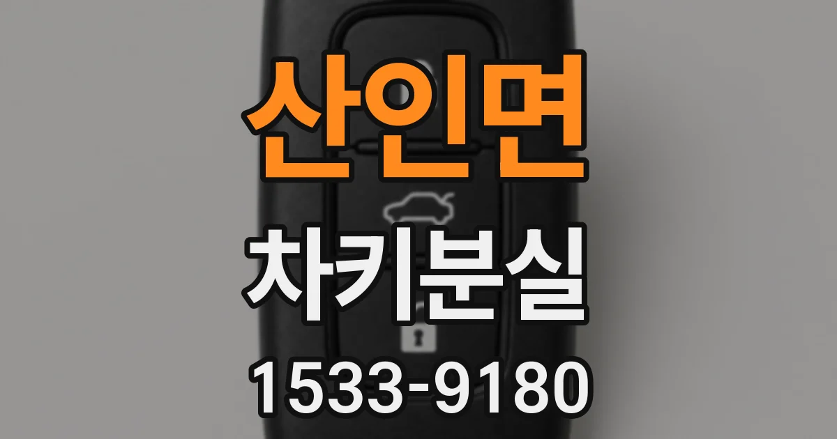 산인면 차키분실