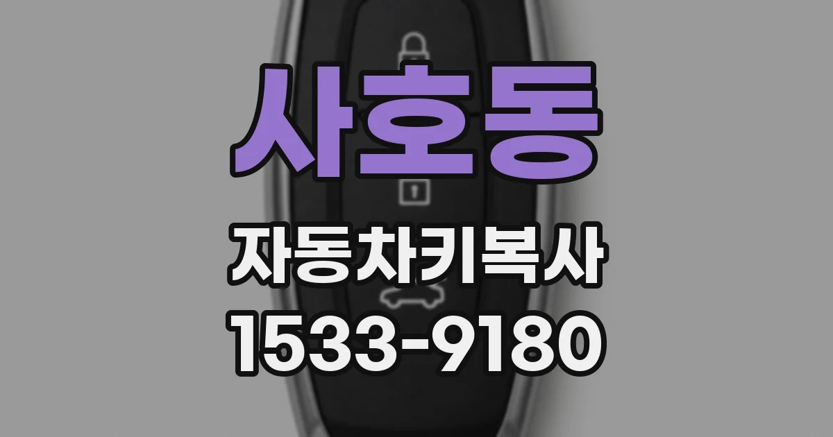 사호동 자동차키복사