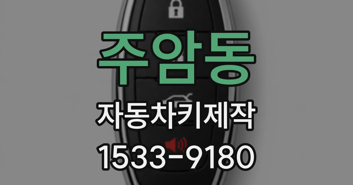 주암동 자동차키제작