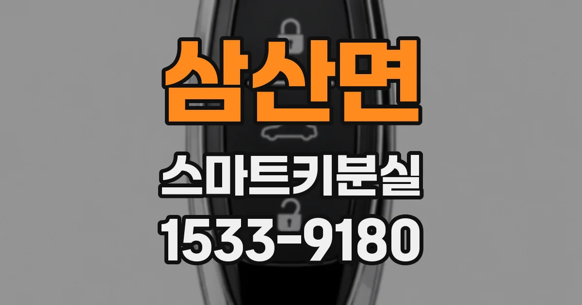삼산면 스마트키분실