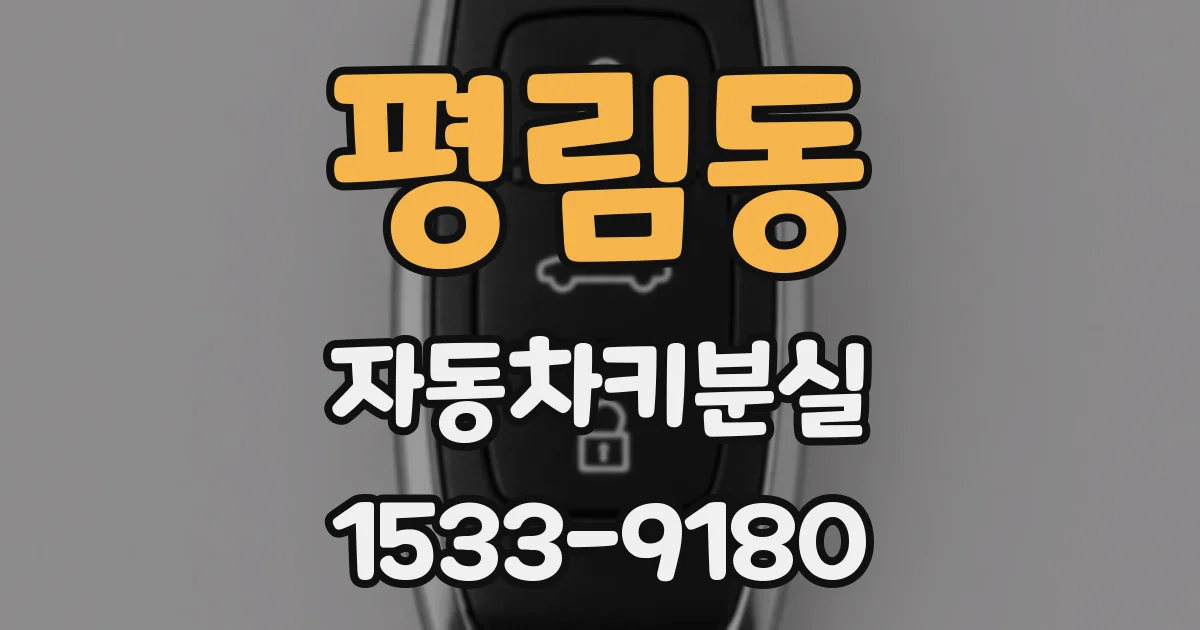 평림동 자동차키분실