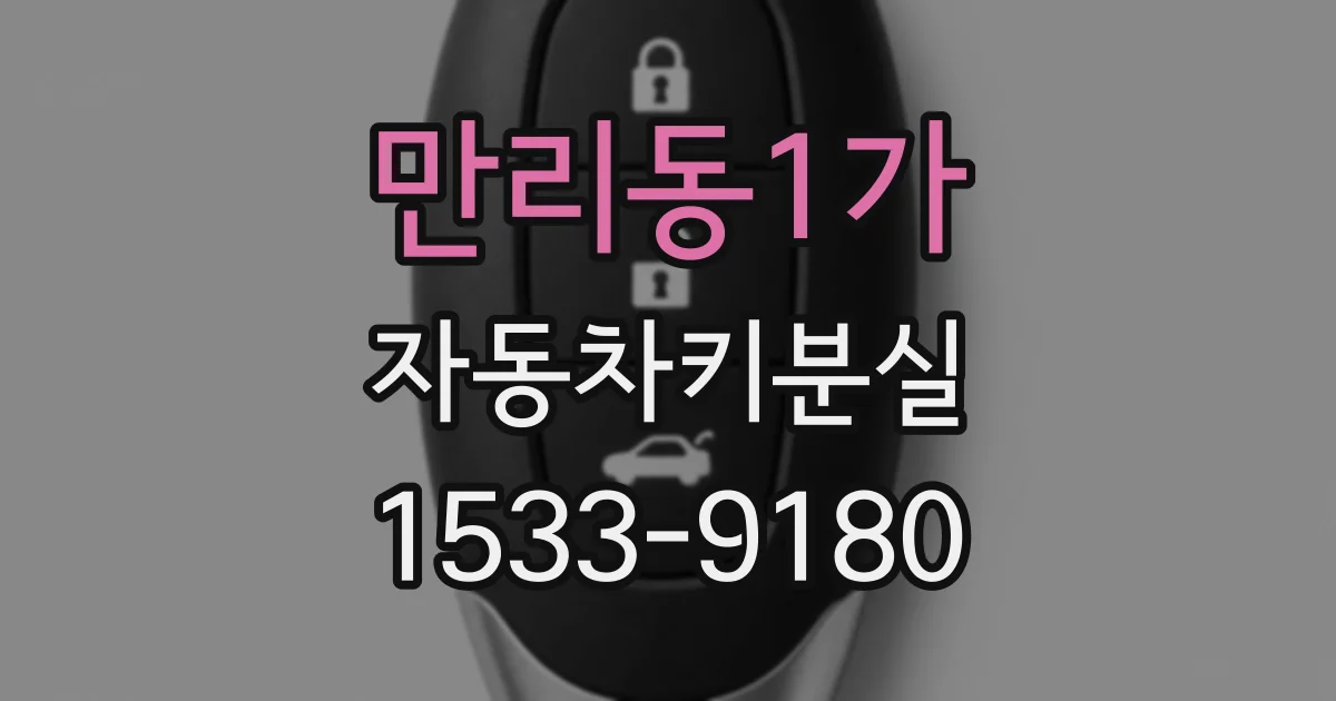 만리동1가 자동차키분실