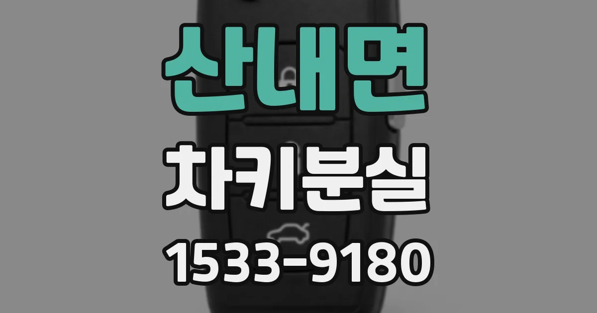 산내면 차키분실