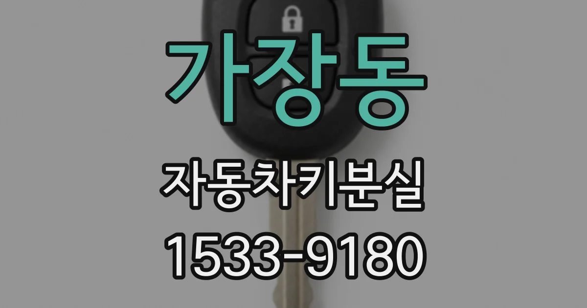 가장동 자동차키분실