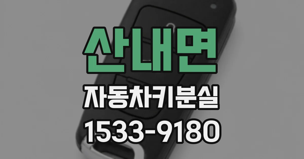 산내면 자동차키분실