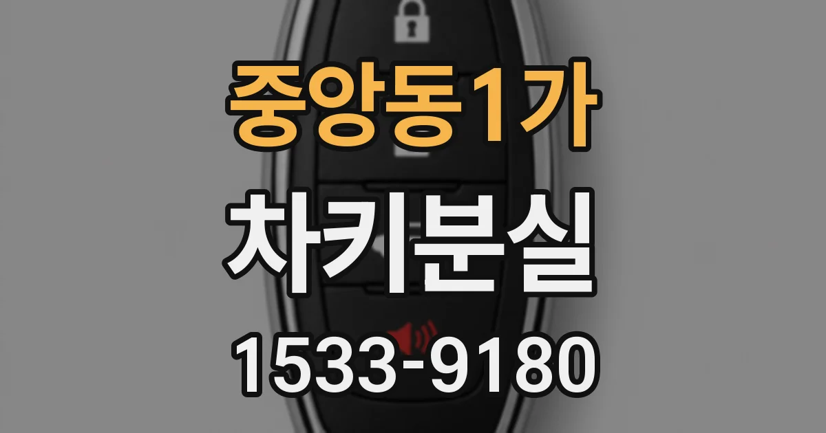 중앙동1가 차키분실