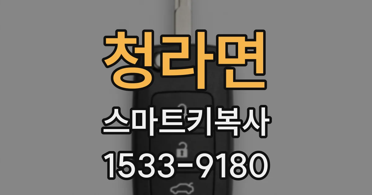 청라면 스마트키복사