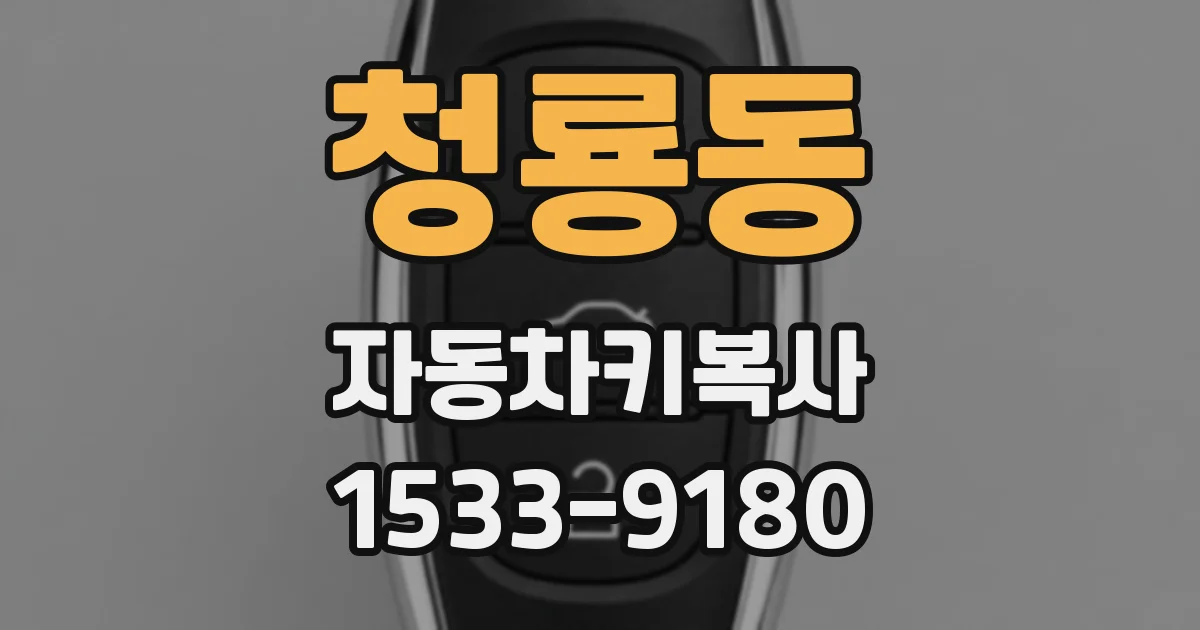 청룡동 자동차키복사