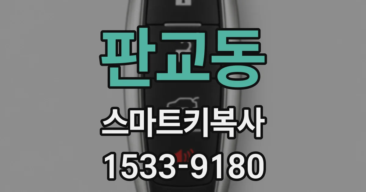 판교동 스마트키복사