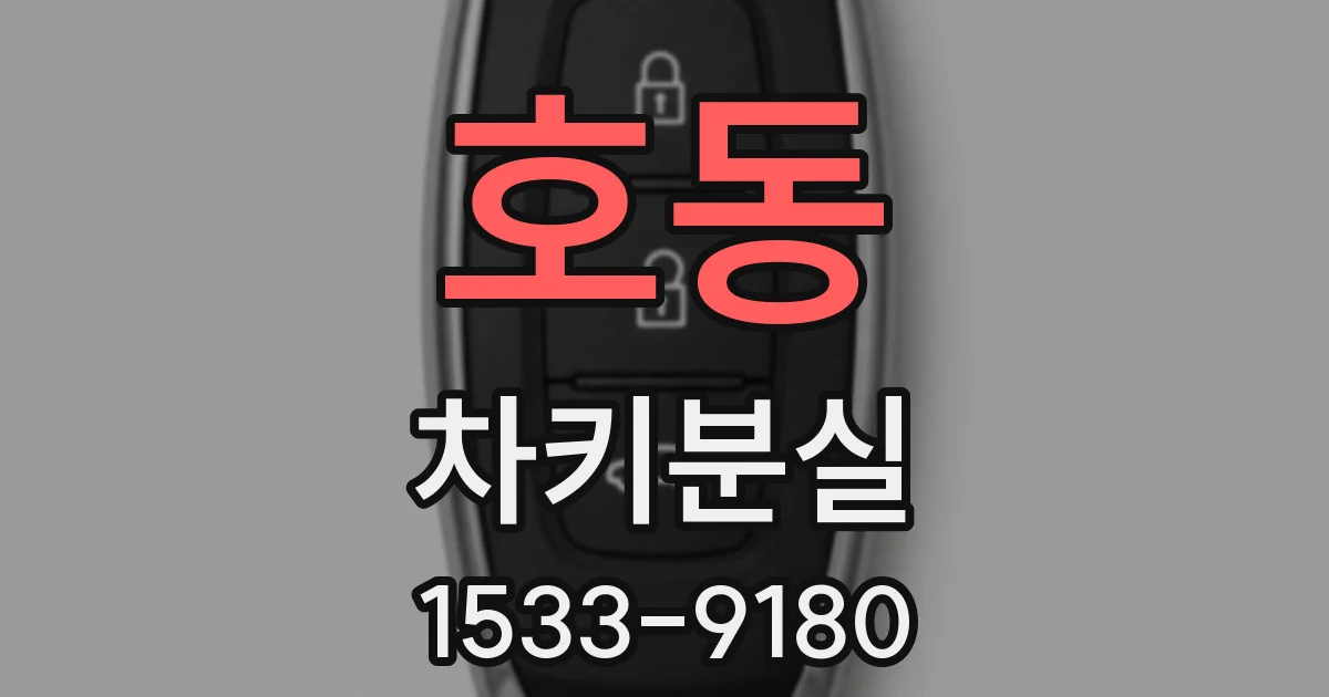 호동 차키분실