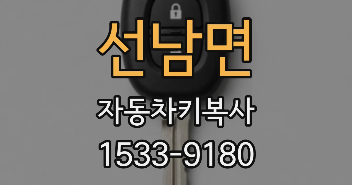 선남면 자동차키복사