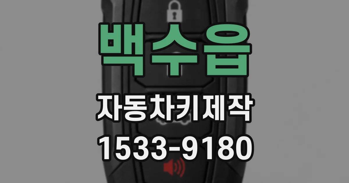 백수읍 자동차키제작